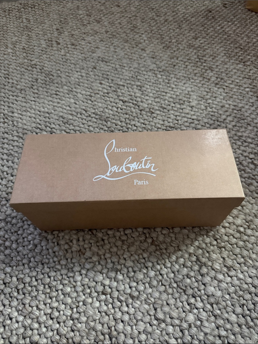 Authentic Christian Louboutin Tan/Beige Branded Shoe Box